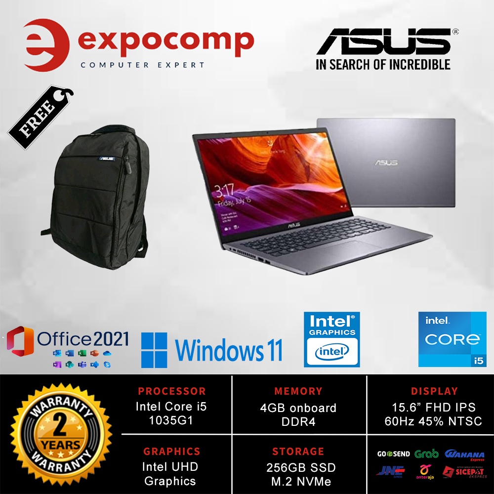 ASUS VivoBook A516JAO-VIPS521 GREY CORE i5-1035G1