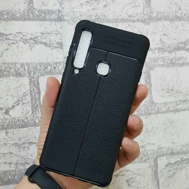 Anticrack autofocus leather case Samsung A9 2018 kulit jeruk