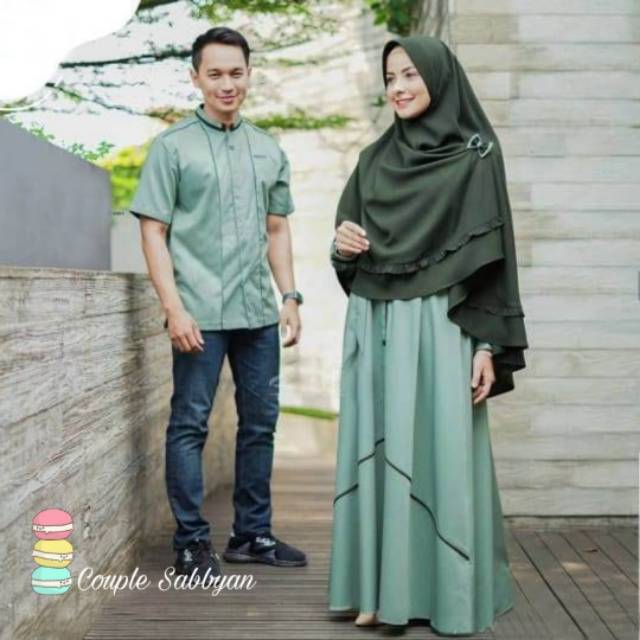 Couple Set Muslim Cewe Cowo Suami Istri Syari Fashion Muslim Tanah ...