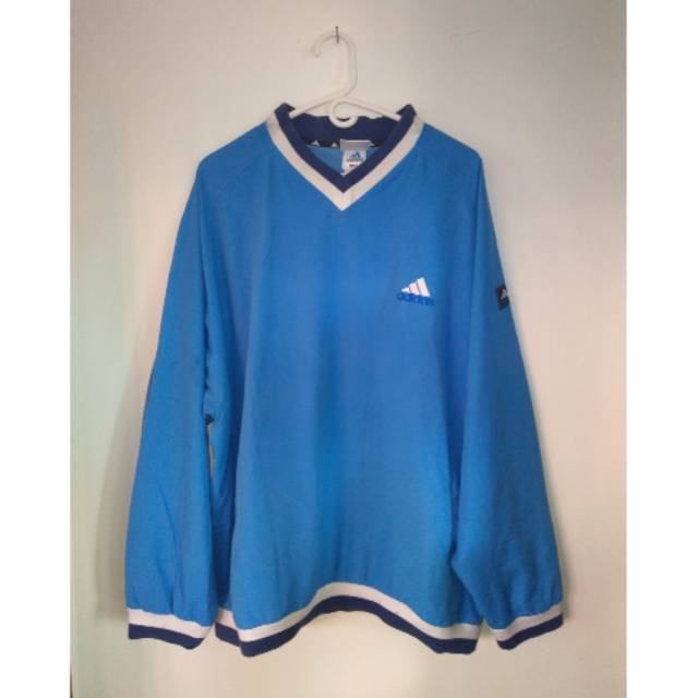 Jaket pria warna biru bahan nylon original  | sweater pria | adidas