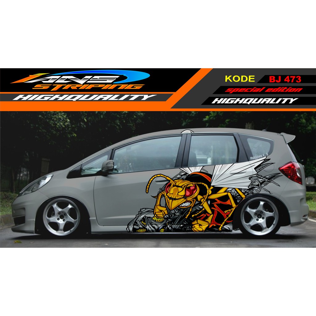 STICKER MOBIL HONDA JES JAZZ, AGYA, BRIO, SIGRA, YARIS, SWIFT / VARIASI STICKER MOBIL / STIKER MOBIL