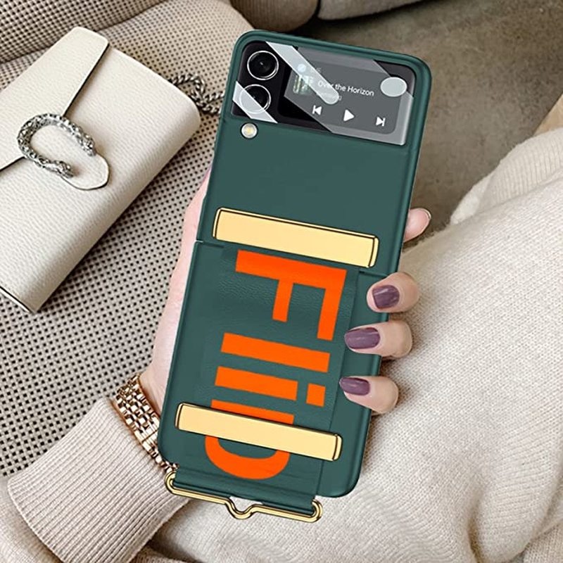 Case Pelindung Handphone Dengan Strap Pergelangan Tangan Untuk Galaxy Z Flip3