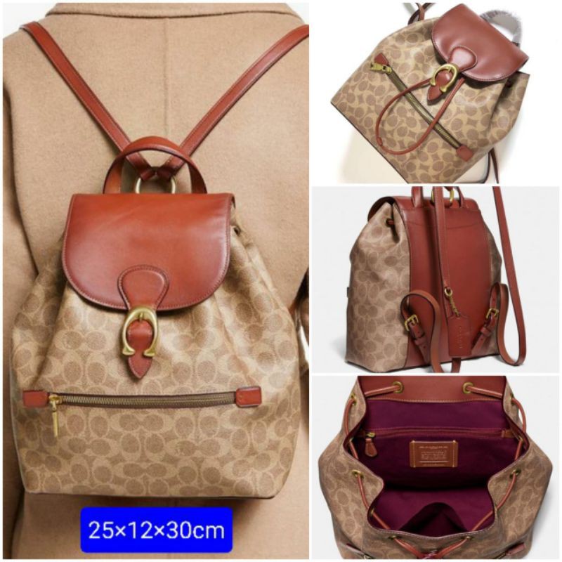COACH tas ransel, grade super premium 1:1, bahan leather incl paper bag