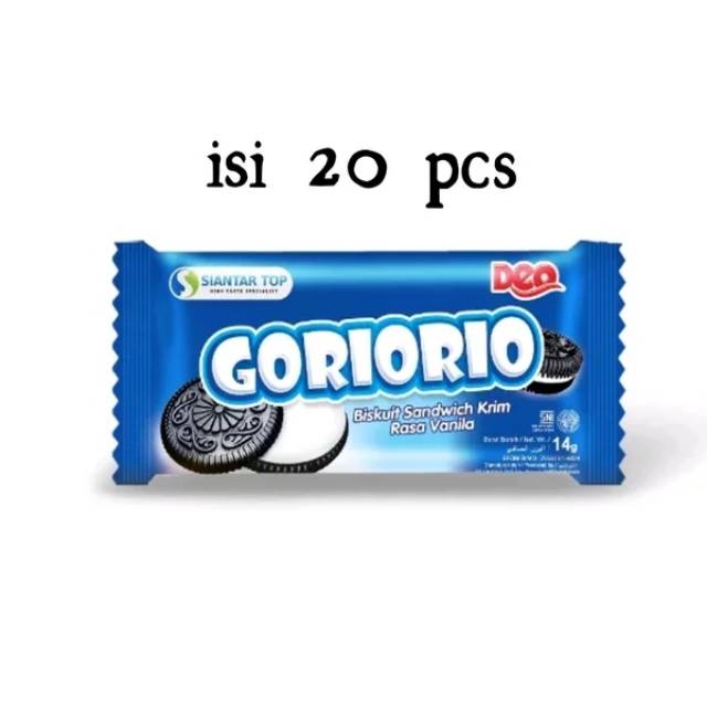

Siantartop Goriorio Biscuits Coklat Cream Vanila 20 sachet
