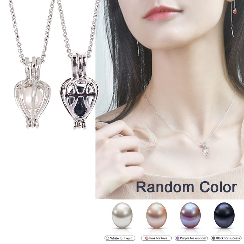 Natural Oyster Wish Pearl Jar Pendant Necklace Charm Necklace Gift Box Popular Fashion Women's Jewelry Necklace
