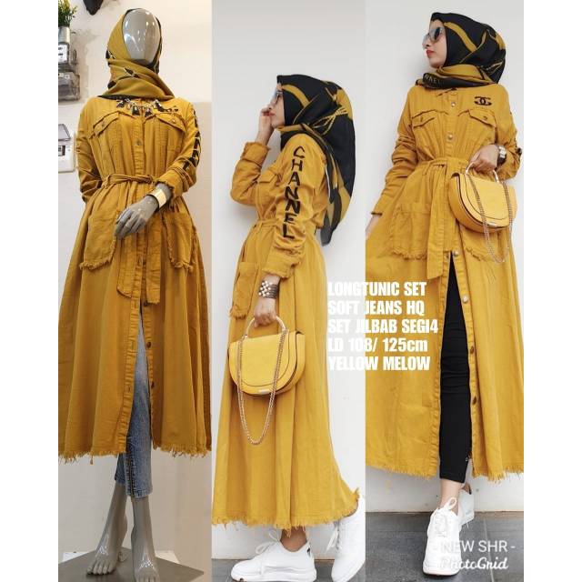 Ready longtunic set jilbab ori SHR
