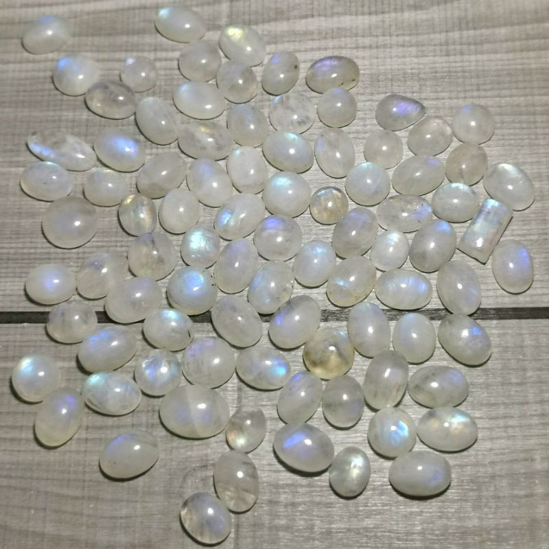 Natural Biduri Bulan Moonstone Klep Biru Srilangka