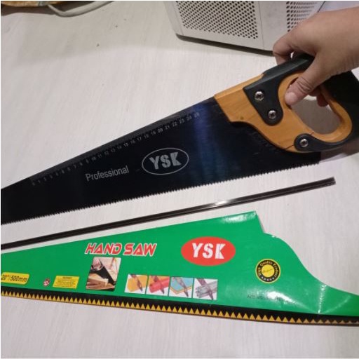 Hand Saw YSK / gergaji manual 20&quot; (500mm) kuat dan tajam / gergaji handel kayu / graji kayu / graji manual / graji manual / gergaji gorok / graji gorok