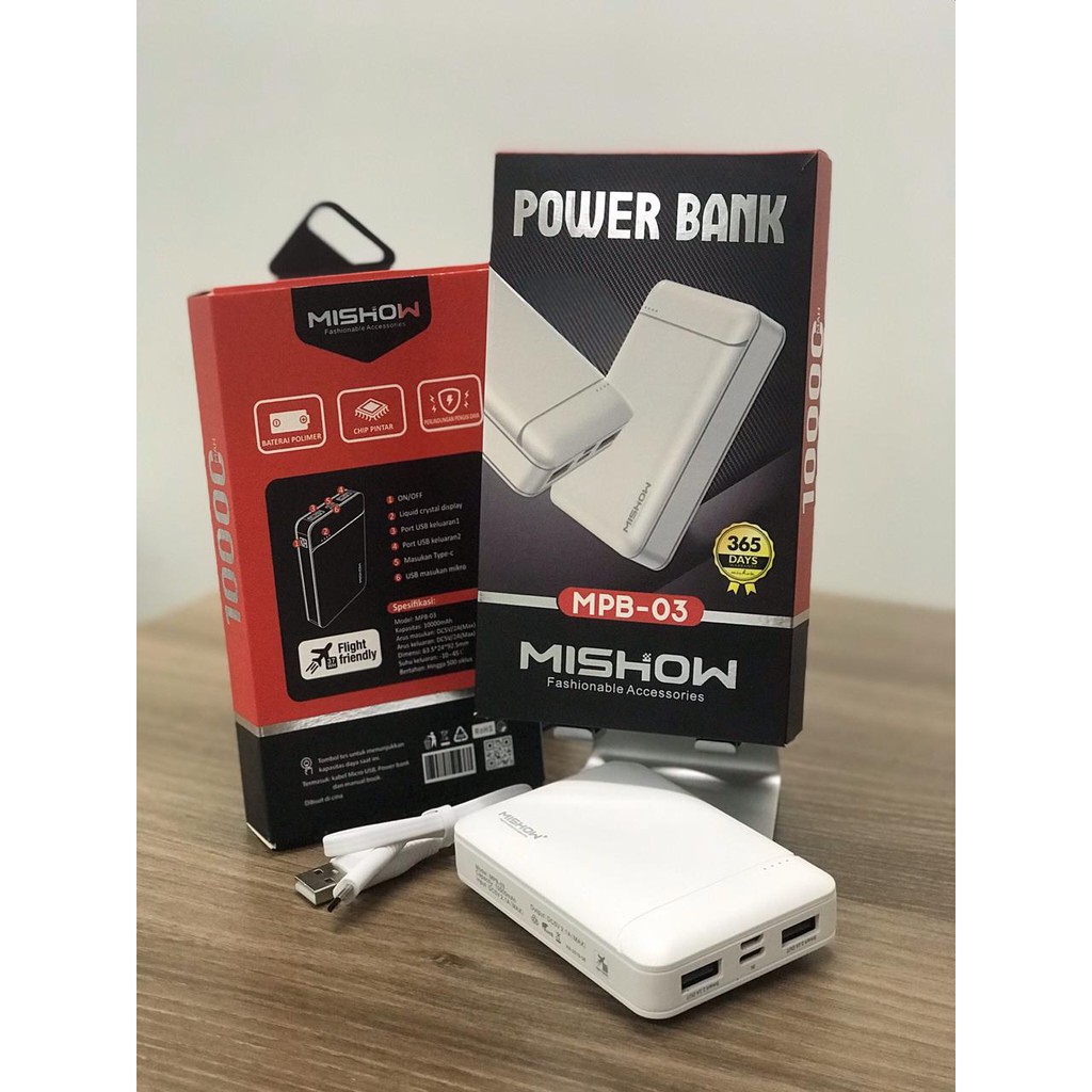 Powerbank Mishow MPB-03 Real capacity 10.000 Mah