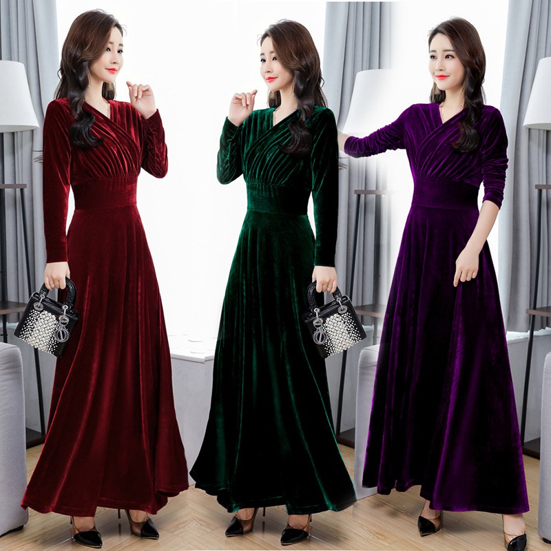 Baju Dress Pesta Model Terbaru - Regan Velvet Dress