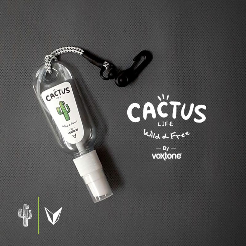 Hand Sanitizer Cactus Life by Voxtone Care - HS dengan botol Gantungan Kunci