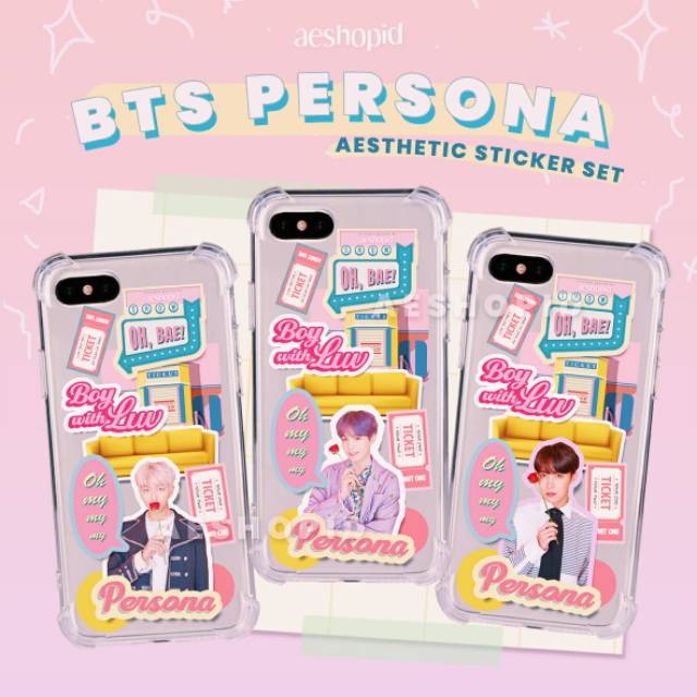 (BT-007) BTS Persona DIY Sticker set Boy with Luv case hp tumblr aesthetic kpop bangtan stiker estetik hias deco