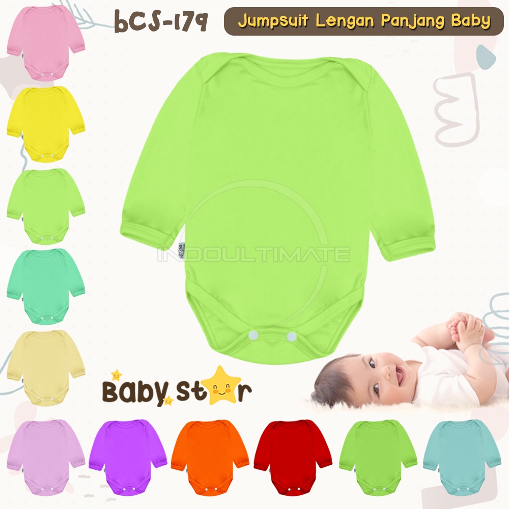 Jumpsuit Bayi Baju Bayi Jumper Bayi Lengan Panjang BABY STAR BCS-179 Pakaian Bayi Jumper bayi Jumsuit bayi Baju Tidur Bayi Laki Laki Perempuan Newborn