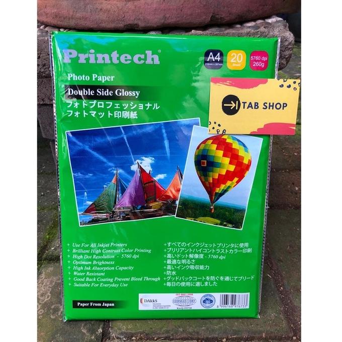 

ヽ PRINTECH DOUBLE SIDE GLOSSY A4 260 GSM ⇤