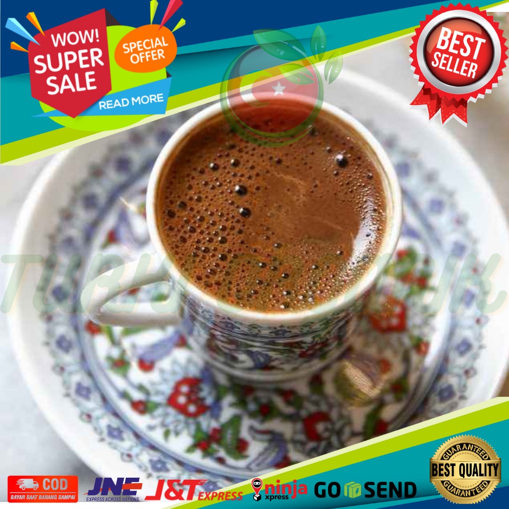 (BONUS BROWN SUGAR) KOPI TURKI MEHMET EFENDI ASLI TURKI 100% TANPA KAFEIN - PREMIUM COFFEE NON CAFFEINE 50 GRAM TURKEY