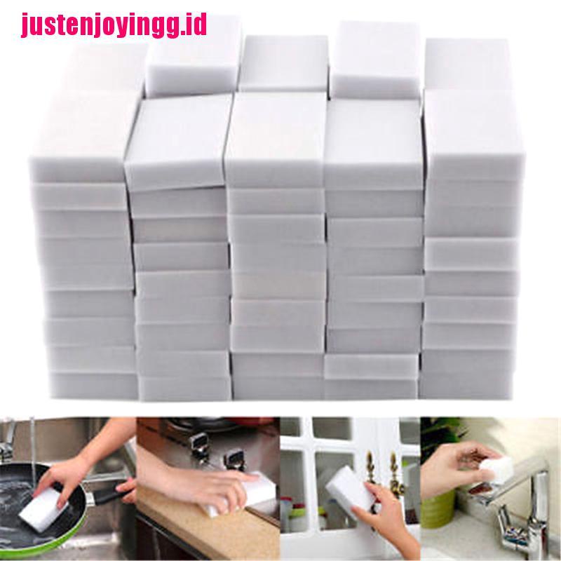 【justenjoyingg.id】10pcs Cleaning Magic Sponge Eraser Melamine Cleaner Foam Cleaner Kitchen