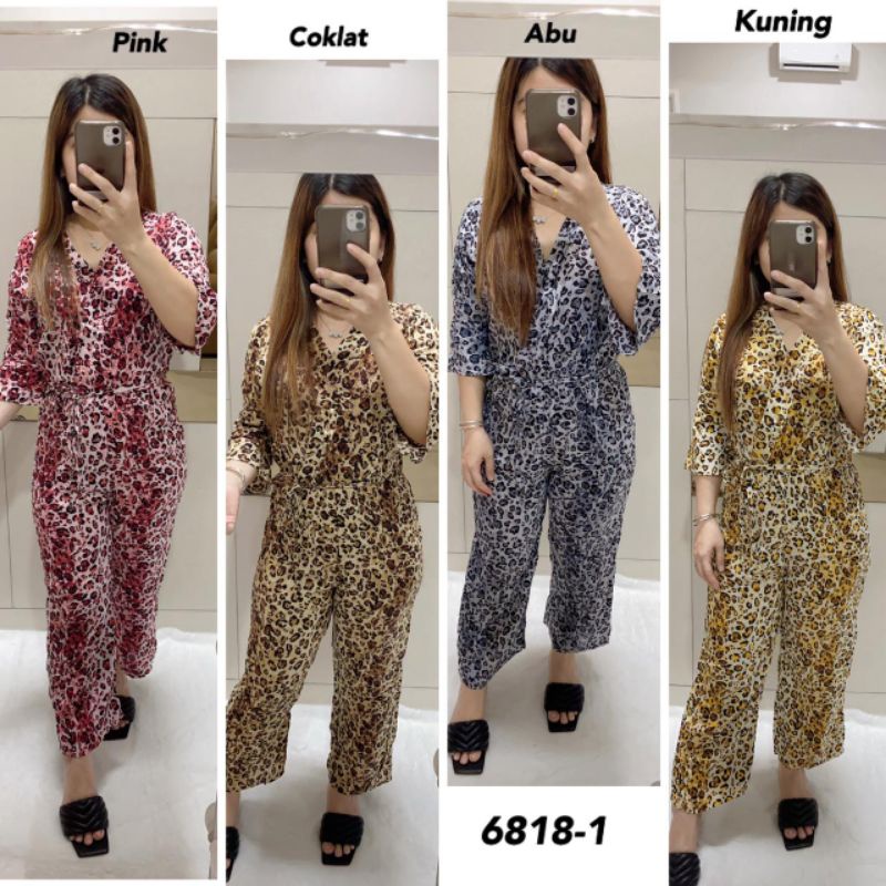 Jumpsuit katun rayon motif 6818-1