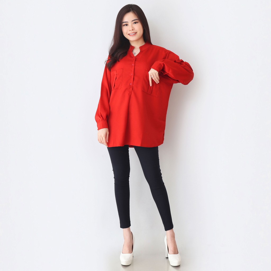 ARENA - Kemeja Wanita Jumbo Vneck