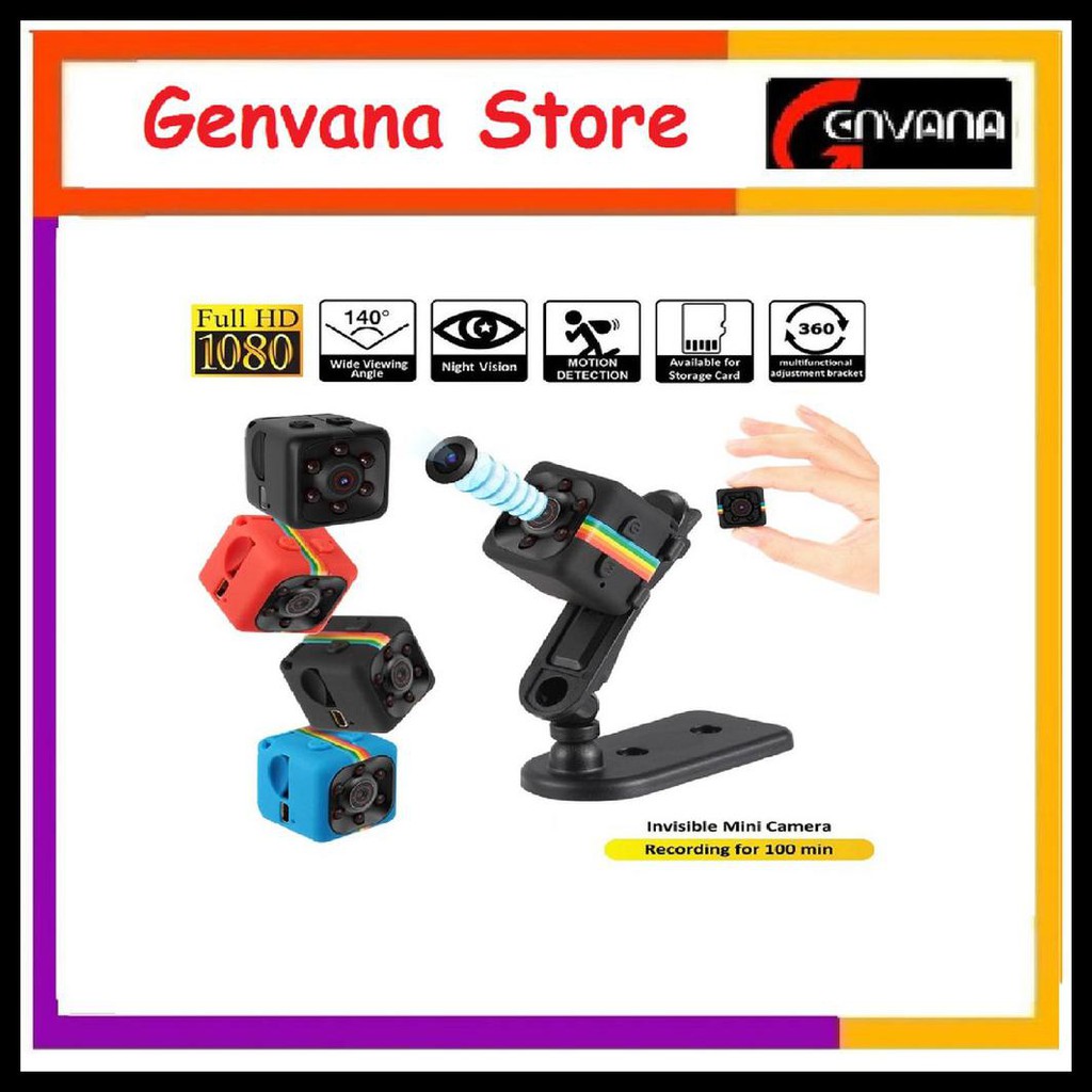 {BISA COD} Mini Spy Camera Dv SQ11 Full HD 1080p Night Vision 12MP/Kamera SQ 11 - GENVANA GRATIS