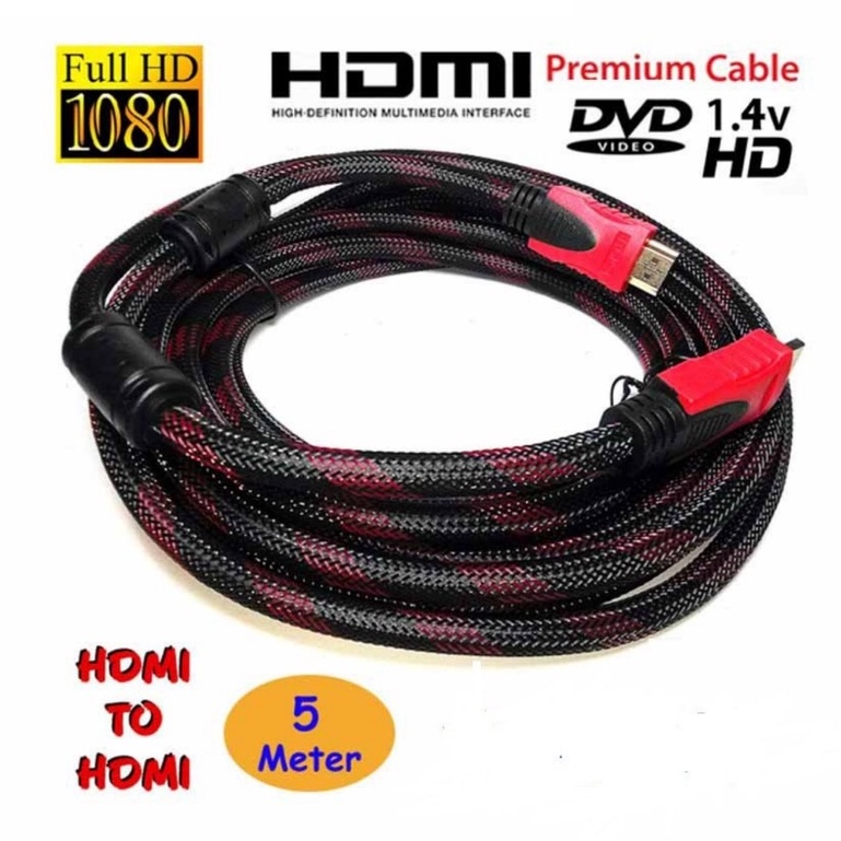 Trend - KABEL HDMI 5M SERAT JARING HDMI TO HDMI 5 Meter