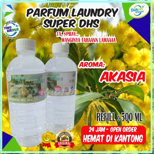 (COD) PARFUM LAUNDRY MURAH 500 ML AKASIA SUPER HDS – PELICIN DAN PEWANGI PAKAIAN TAHAN LAMA-ANTIAPEK