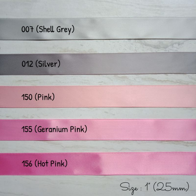 

Pita Satin Double Side 2,5cm Per Yard | Pita Satin Two Faced 2 Sisi