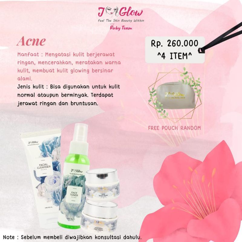 skincare jglow paket extra acne JGLOW skincare BPOM