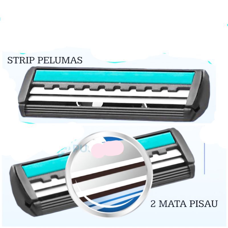 ALAT CUKUR KUMIS CUKURAN JENGGOT 2 MATA PISAU SILET CUKUR KUMIS