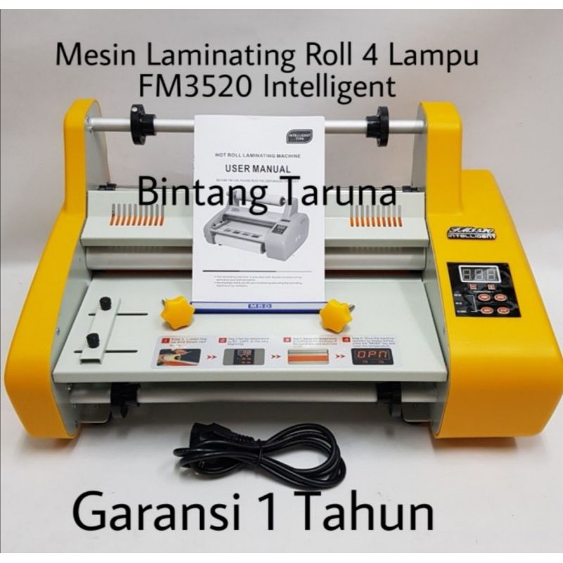 Mesin Laminasi Roll FM3520 Mesin Laminator FM3520 Intelligent 4 Lampu