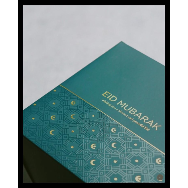 

DUS KUE KERING LEBARAN PACKAGING HAMPERS PARCEL IDUL FITRI (EID TEAL) TERMURAH