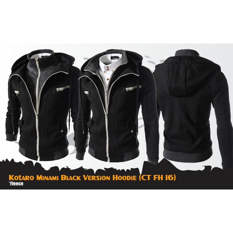 Jaket Tokusatsu Kotaro Minami Black CT FH 16 - Jaket Hitam
