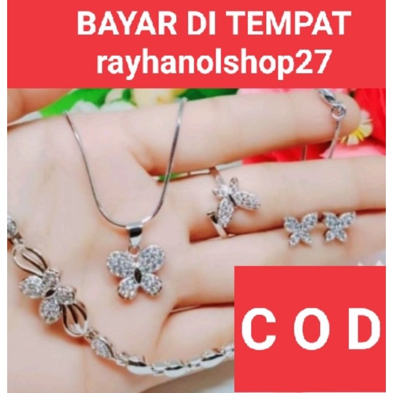 perhiasan wanita titanium xuping anti karat mewah satu set lapis mas 24K motif pilihan