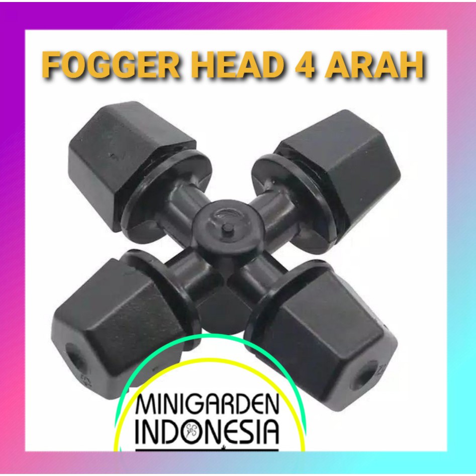 SPRAYER FOGGER HEAD 4 ARAH sprinkler mist nozzle 4 way misting spray alat irigasi taman kebun