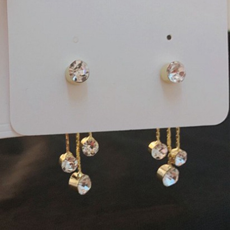 Anting Rumbai Kristal Zircon Mutiara Gaya Elegan Untuk Wanita