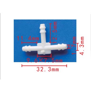 PIPA PLASTIK CONNECTOR SELANG AIR / OLI ( dua arah )