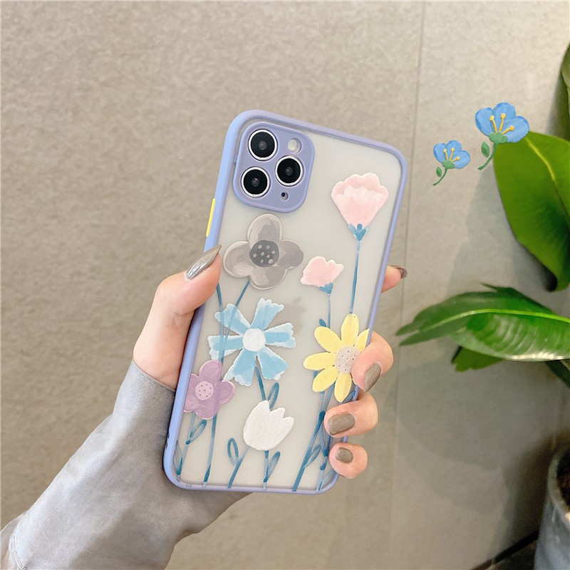 PRINTING HYBRID Flower 4 case mi 11 lite redmi 8 8a 8a pro 9 9a 9c note 8 pro 9 pro 5G 10 realme 5 pro 6 7i c17 8 4g c11 2020 2021 c15 c20 c21 c12 c25 huawei nova 4