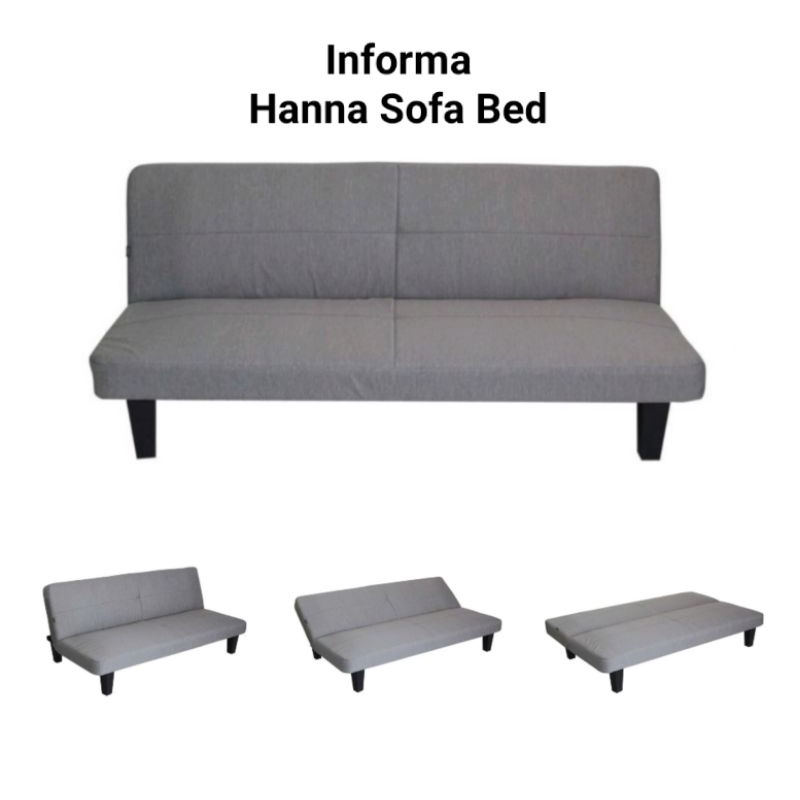 Informa Hanna Sofa Tidur Fabric / Sofabed Sofa Bed - Grey