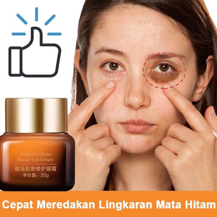 Krim mata Mengencangkan otot kulit Menghilangkan kantong mata Garis halus/Cepat meredakan lingkaran mata hitam Anti kerut Anti penuaan Meredakan bengkak