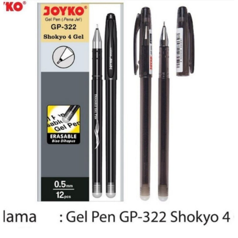 

Pulpen Joyko Jel (Erasable) GP-322 (1pcs)