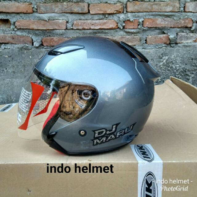 HELM KYT DJ MARU ALL GREY ORI KYT DJ MARU