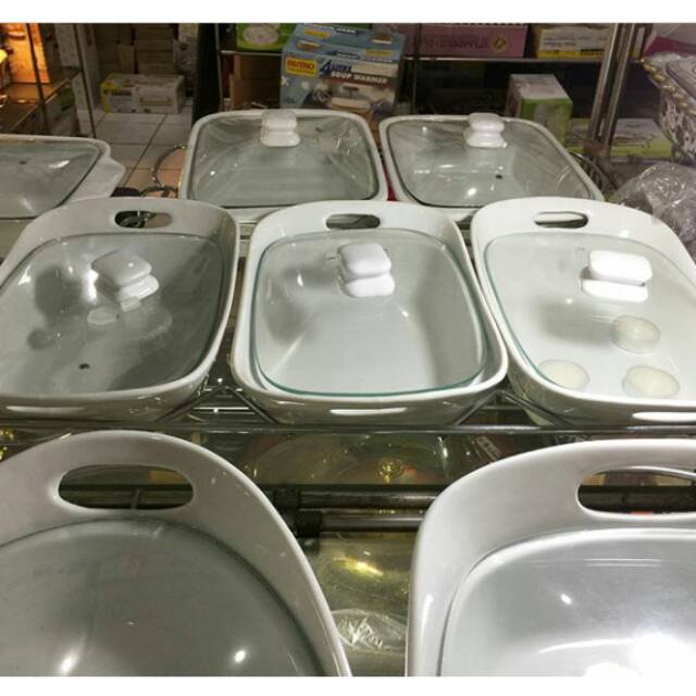 Prasmanan putih set 3 oval