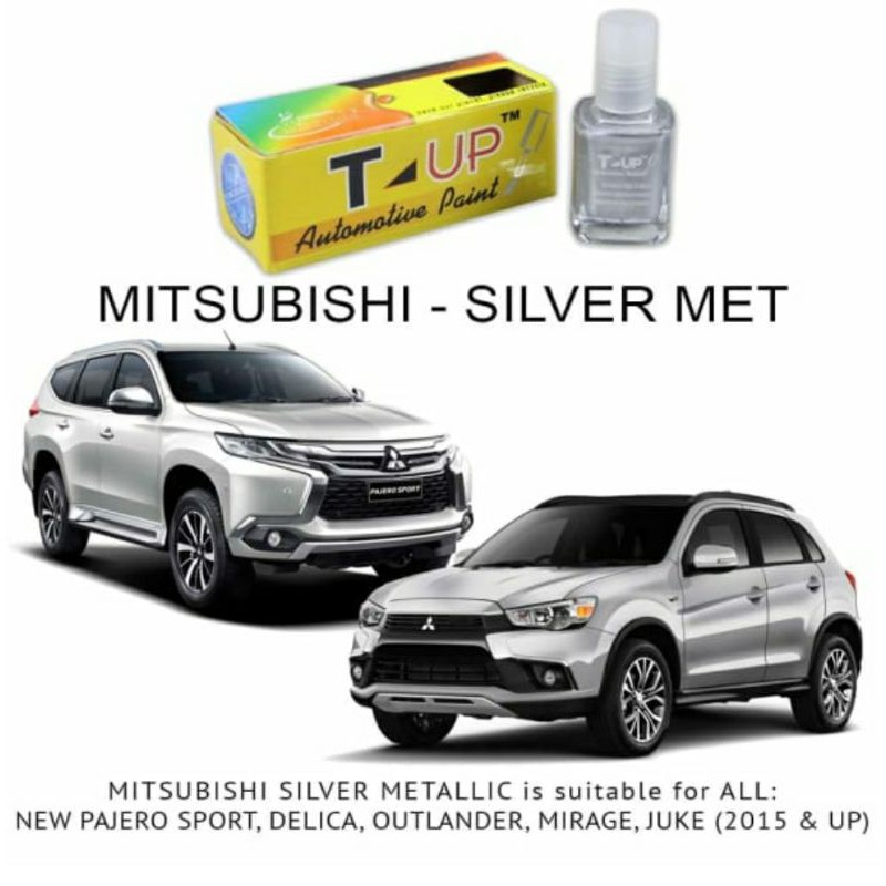 T-UP CAT OLES MITSUBISHI SILVER METALLIC CONTOH CAT SILVER METALLIC MITSUBISHI OUTLANDER MIRAGE