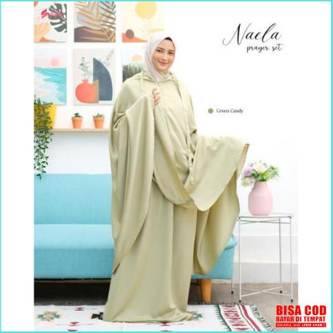 Mukena Naela Green / Yellow / Blue / Pink / Ungu / Mukena Dewasa Jumbo Adelonel