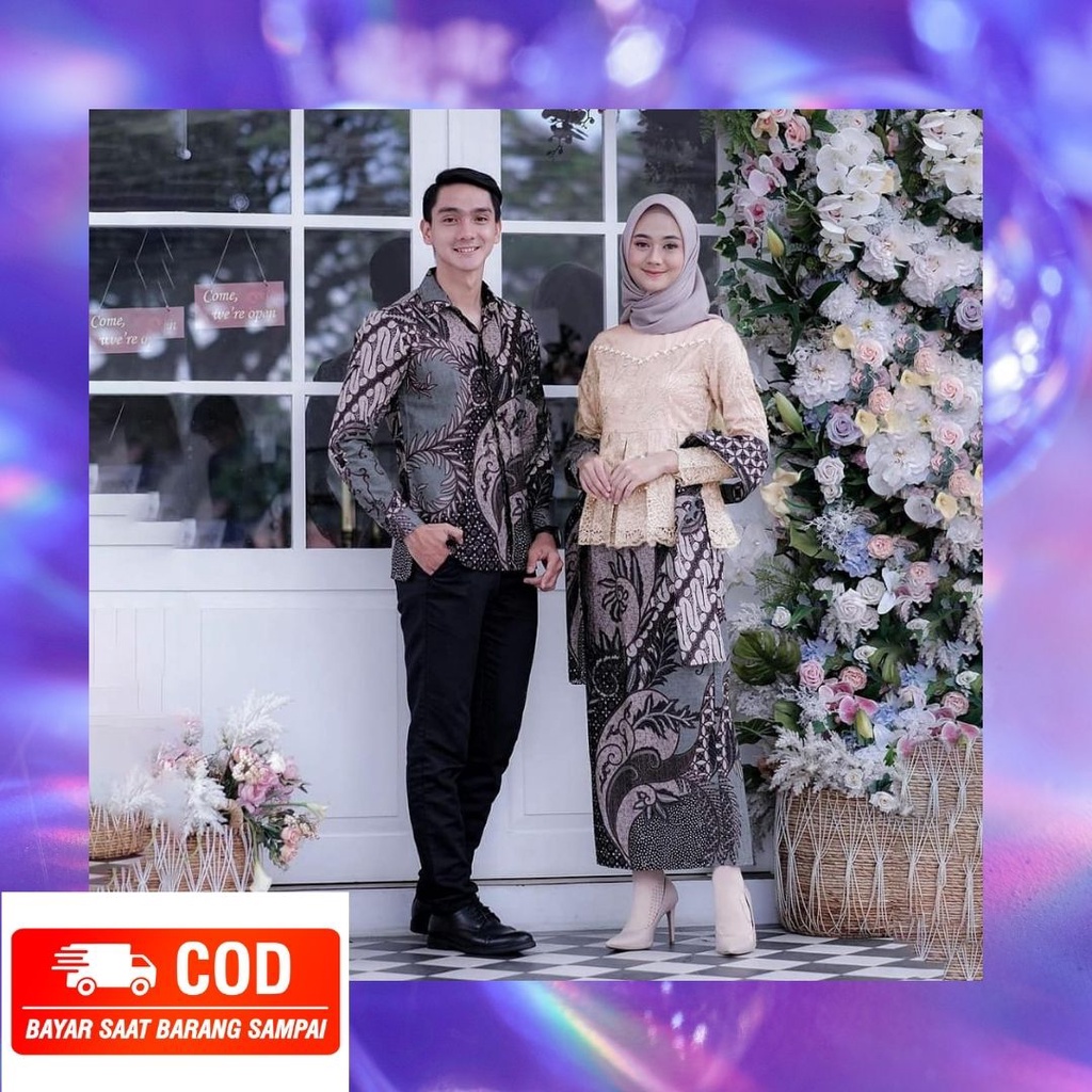 [JUMBO] TERMURAH PROMO BATIK COUPLE ADIVA BROKAT /BAJU PRIA WANITA/BAJU PASANGAN/COUPLE LAMARAN