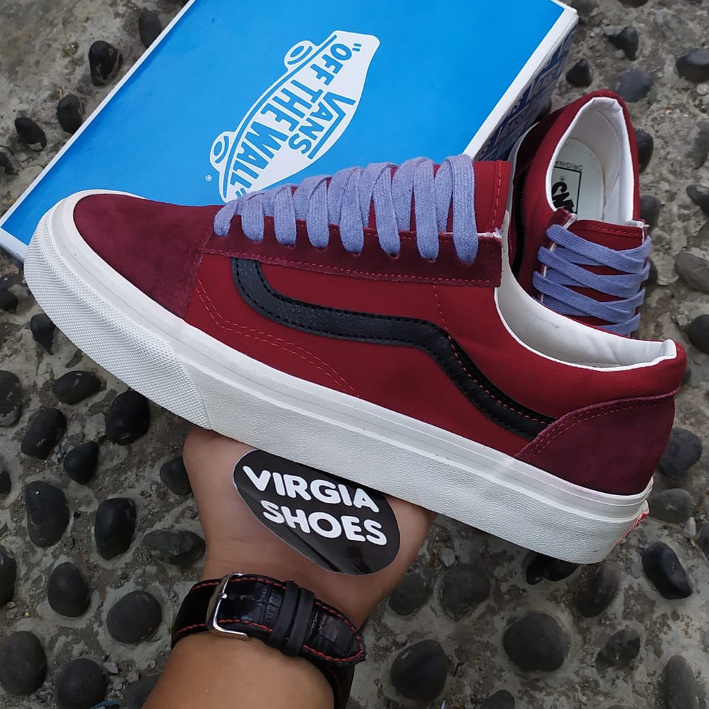 KUALITAS: PREMIUM BNIB IMPORT WAFFLE: ICC VANS OLD SKOOL OG MAROON BLACK