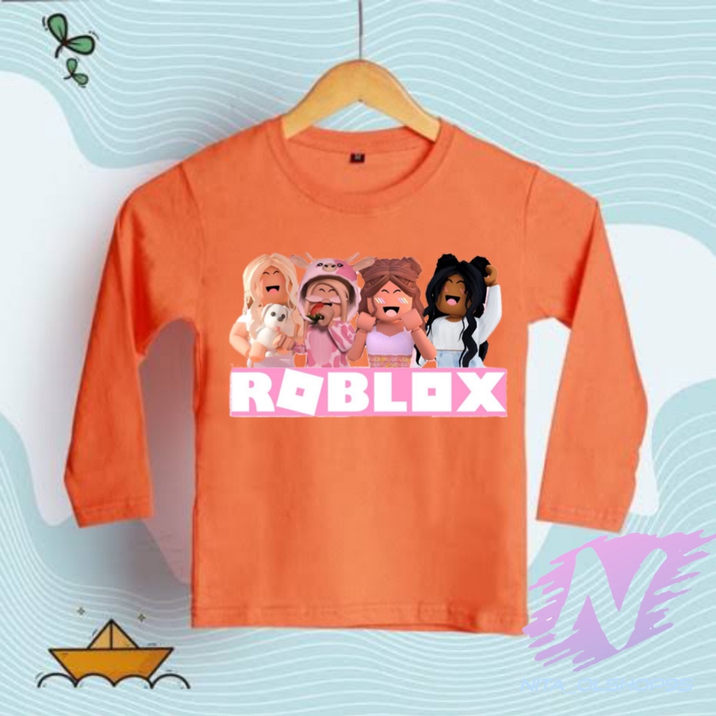 kaos roblox wanita kaos lengan panjang roblox girl sahabat