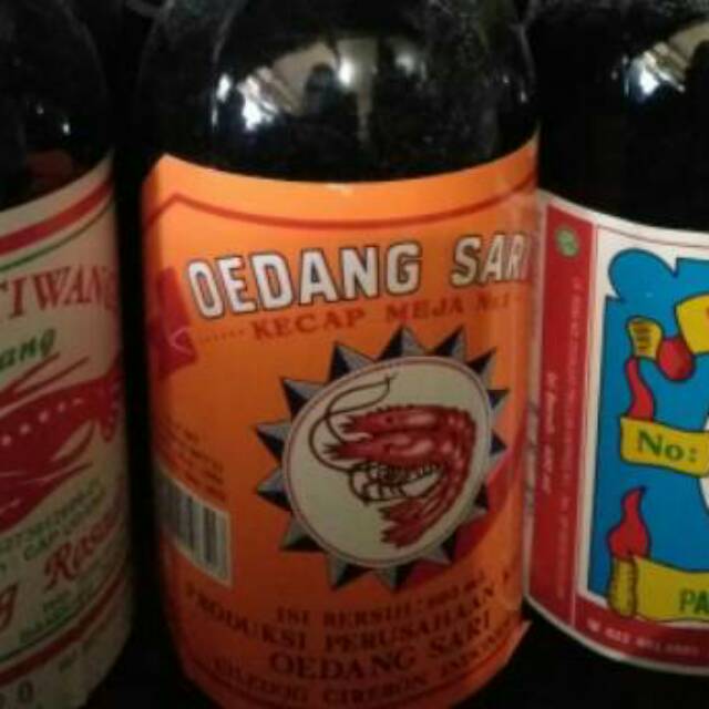 

Kecap udang sari oedang sari manis sedang botol besar 600 ml label oranye
