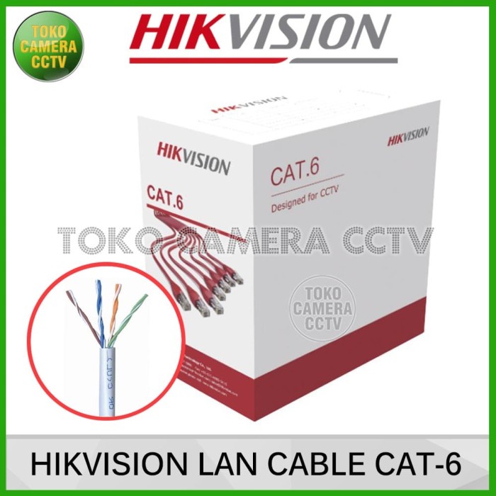 Kabel Roll - Kabel Lan Hikvision Cat 6 / Utp Hikvision Cat 6 1 Roll