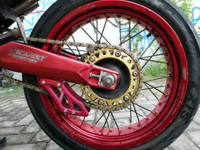 Gear Belakang SCARLET MX Supermoto Trabas CRF 150L GOLD 428/45T - 56T