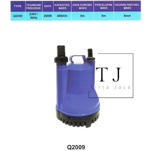 Pompa Celup DABAQUA Q 2009 Non Otomatis 200W 1" Air Bersih